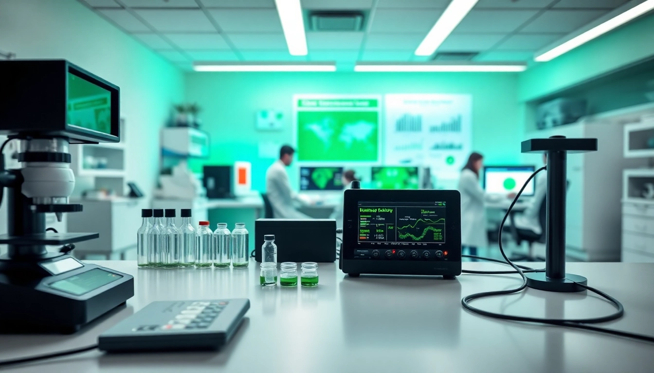 Conducting a marijuana impairment test in a professional laboratory setting with advanced technology.