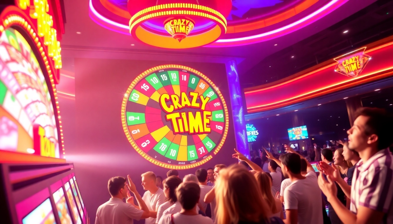 Catching the thrilling Crazy Time risultati with the bustling casino atmosphere and energetic players.