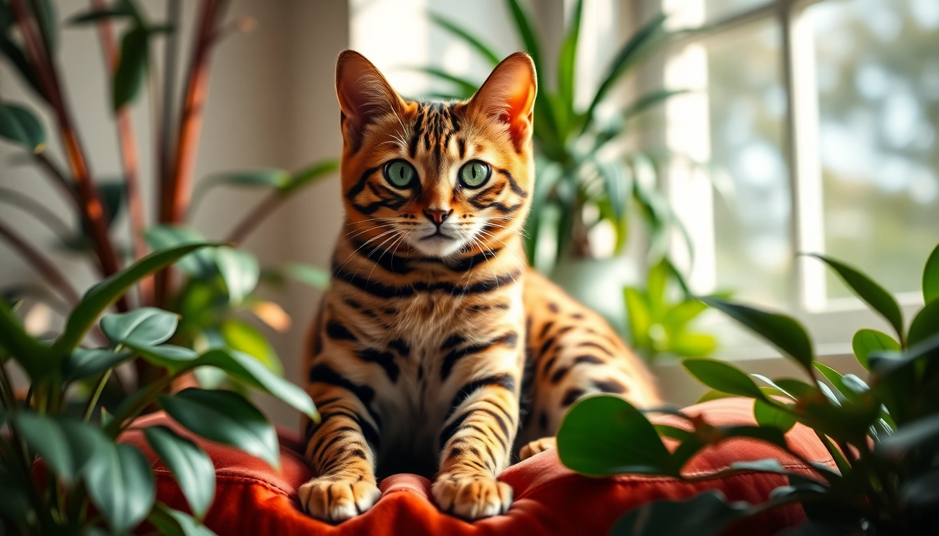 Explore Bengal Breeders Orange County showcasing striking Bengal kittens in a cozy setting.