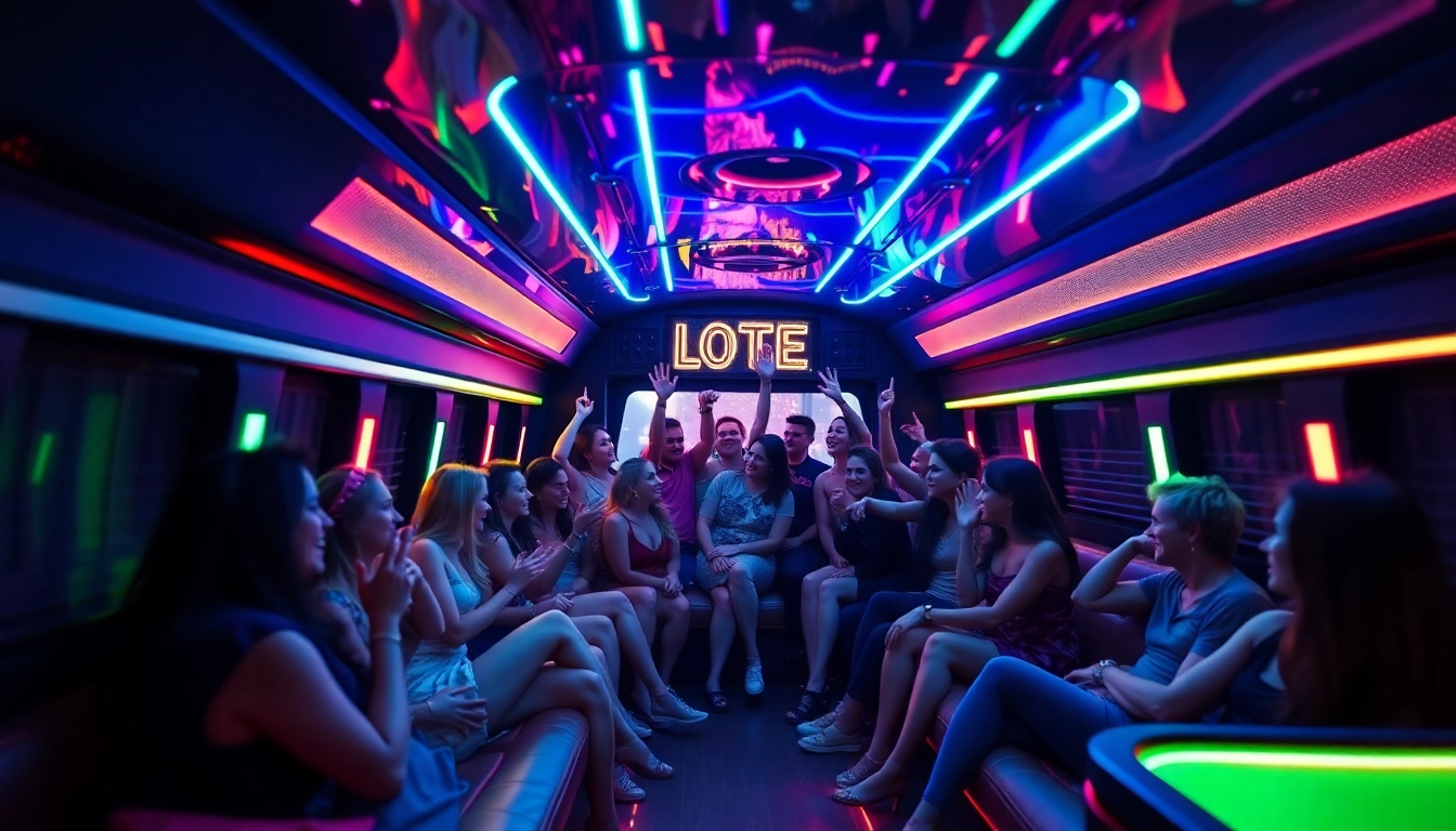 Experience the excitement inside an Atlanta party bus designed for unforgettable celebrations with friends.