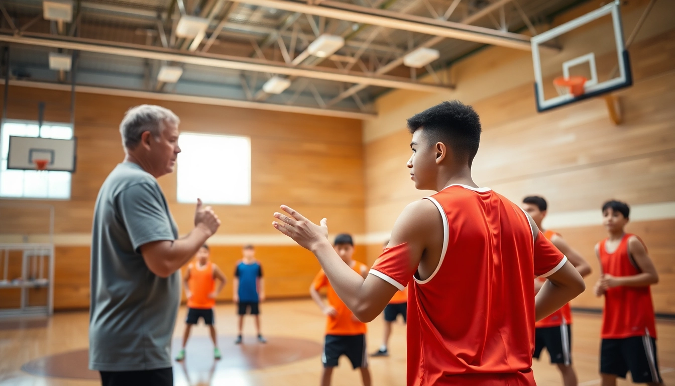Engaging basketball training programs near me with young athletes improving their skills in a gym.