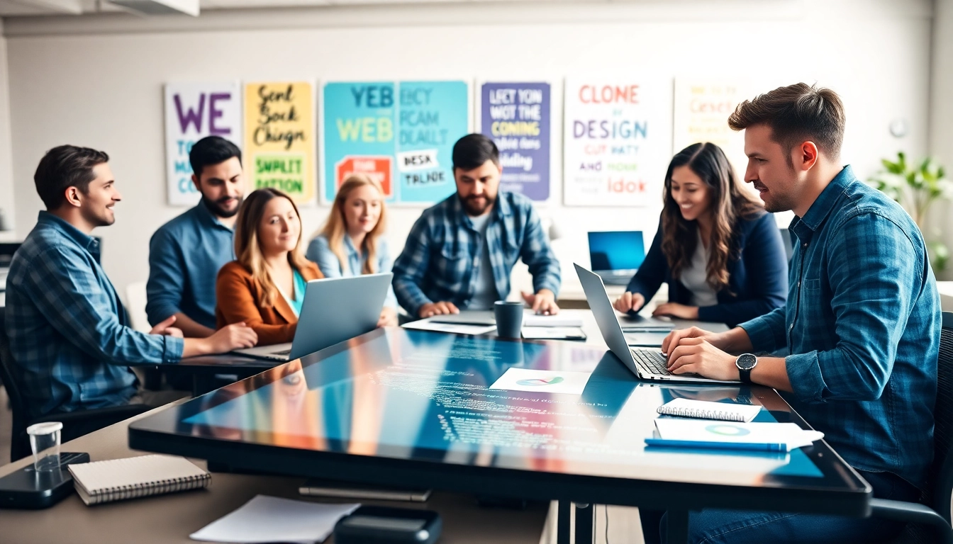 Improve web development skills with a diverse team collaborating on coding projects.