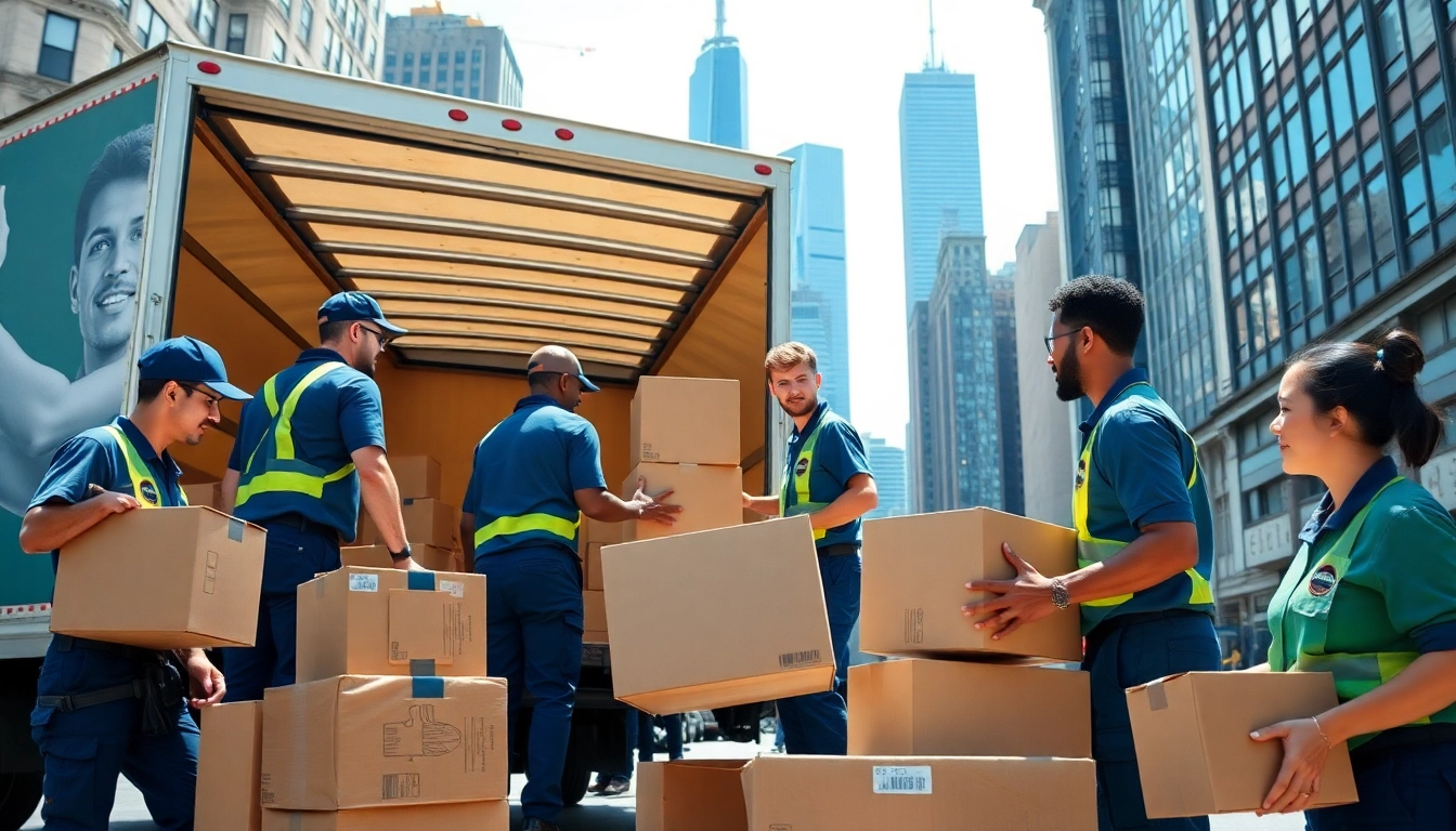 Movers in NYC efficiently loading boxes, showcasing the Best movers nyc services in action.